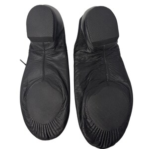 Chaussures de danse jazz Bloch vintage en cuir noir à lacets, semelle fendue 8,5 image 3