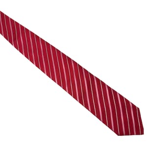 Giorgio Armani Vintage Red Silk Stripe Tie Italy Classic Menswear image 1