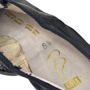 Chaussures de danse jazz Bloch vintage en cuir noir à lacets, semelle fendue 8,5 image 2
