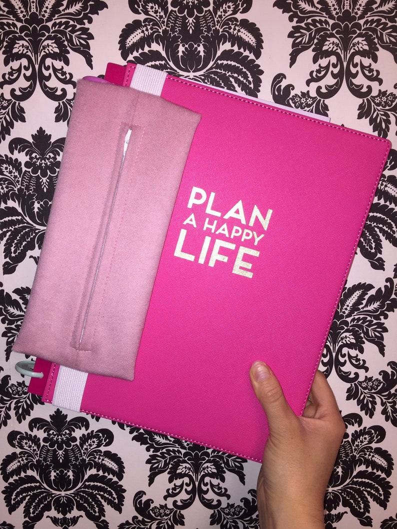 Planner pencil case stretchy elastic wrap agenda accessory Etsy