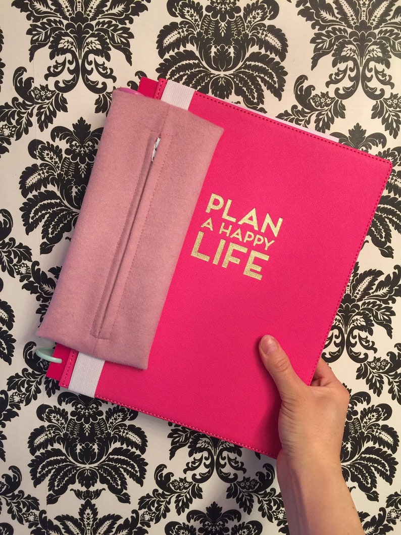 Planner pencil case stretchy elastic wrap agenda accessory Etsy