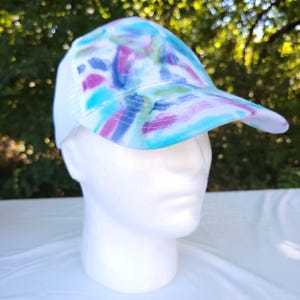 CLEARANCE Tie Dye Baseball Hat Hand Dyed Hat Tie Dye Hat 124