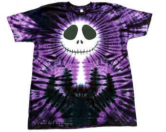 Tie Dye Skeleton  Halloween T Shirt Adult Sizes