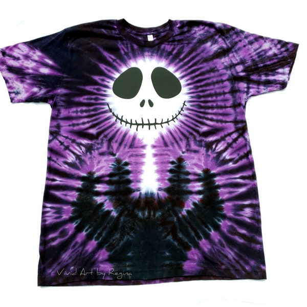 Tie Dye Skeleton  Halloween T Shirt Adult Sizes