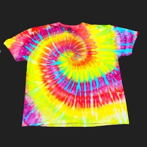 Tie Dye 80s Party Spiral T Shirt Adult Sizes Tie Dye Shirt