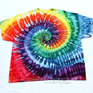 Tie Dye Deep Rainbow Spiral Tie Dye T Shirt Child Size