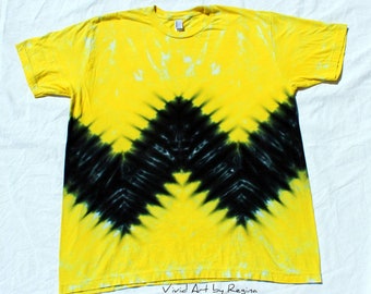 T-shirt rayé noir tie-dye - Taille Enfant