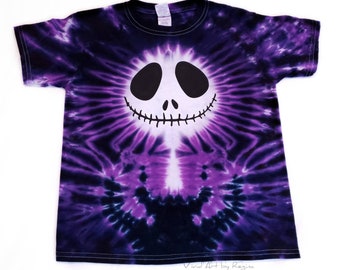 Tie Dye skeleton  Halloween T Shirt Child Size