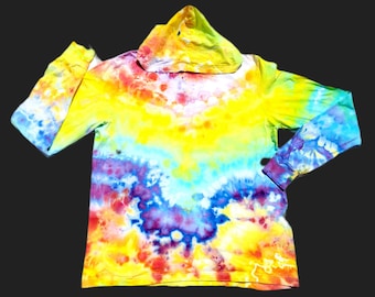 Tie Dye Hoodie: Long Sleeve Cotton Jersey, Unisex 2X