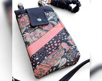 The Dash Bag // The Midnight Bloom Edition – Handcrafted 2-in-1 Crossbody Wristlet