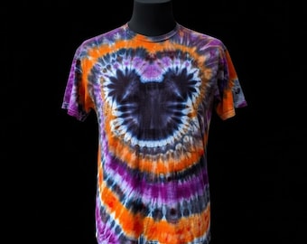Halloween Mouse Ears Unisex Tie Dye T-Shirt: One-of-a-Kind Large Shirt