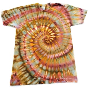 Tie Dye Earthy Spiral T Shirt Adult Sizes Tie Dye Shirt