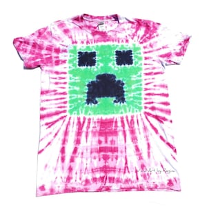 Tie Dye T Shirt Pink Pixel in Adult sizes