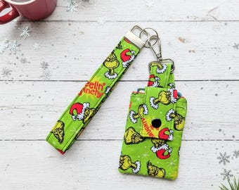Christmas Themed Wristlet & Mini Wallet Set – Keychain