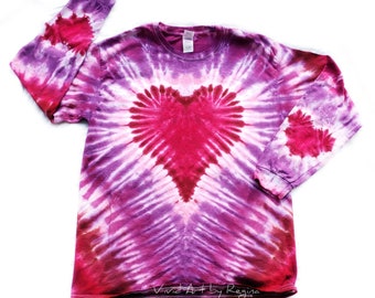 Tie Dye Rainbow Heart T Shirt Adult Sizes Tie Dye Shirt | Etsy