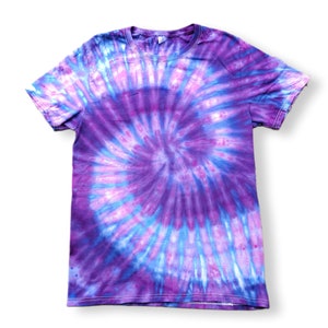Tie Dye Purple Berry Spiral T Shirt Adult Sizes Tie Dye Shirt