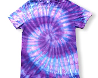 Tie Dye Purple Berry Spiral T Shirt Adult Sizes Tie Dye Shirt