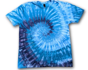Blueberries in July Spiral Tie Dye T-Shirt - Adult Sizes