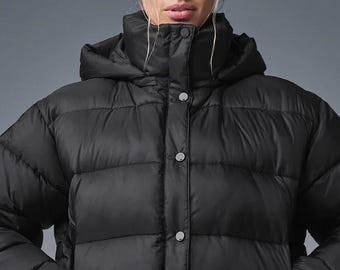 Black Puffer Jacket | Unisex Quilted Winter Coat