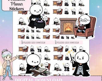 Printable Carlo Potter Stickers – Kawaii Digital Stickers for GoodNotes, Hobonichi, EC – Cute PDF
