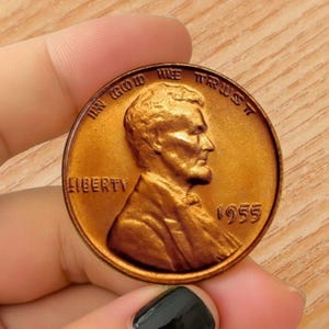 1955 55 Double Die Lincoln Cent – Vintage Error Coin – Collectible U.S. Penny