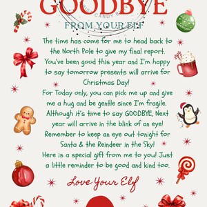 Printable Elf Goodbye Letter (PDF)