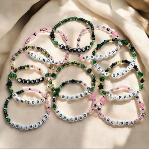 Wicked Inspired Beaded Bracelet: Personalized Sparkle Stack