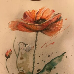 Watercolor poppy image 2