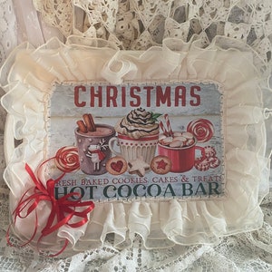 Shabby Tray tin picture, shabby chic decor, shabby cottage