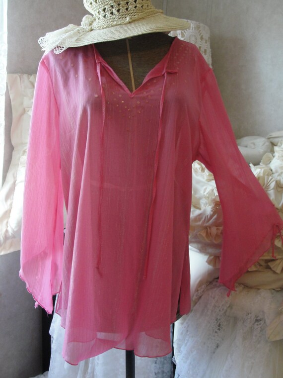 long sheer tunic tops