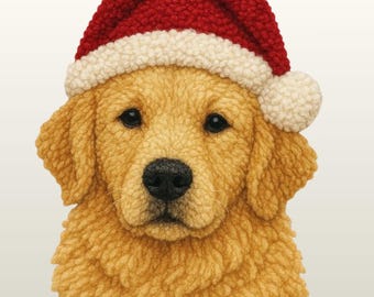 Golden Retriever Christmas-png: grappig hondenshirtontwerp (digitale download)