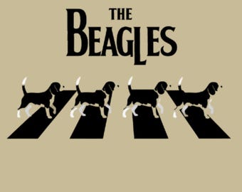 The Beagles Rock Band PNG: hondenliefhebber T-shirtontwerp (digitale download)
