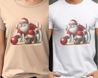 Christmas Santa Claus Bowling png funny Christmas Bowling png funny Santa Bowling png sublimation funny Christmas funny Santa christmas
