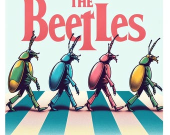 Vintage The Beetles Rock Band PNG: Shirt Design (Digital Download)