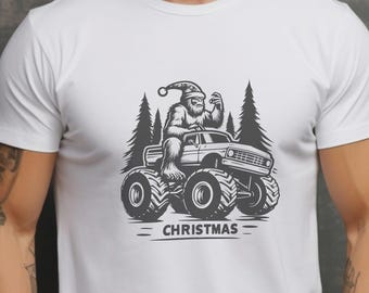 Christmas Sasquatch svg christmas monster trucks svg funny christmas sublimation sasquatch cricut monster truck cricut funny sasquatch