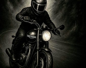 Camiseta Triumph Bonneville: Arte de motociclista