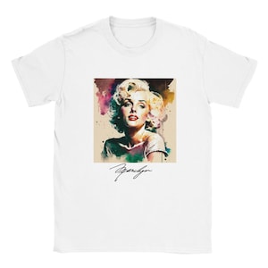 Marilyn Monroe T-Shirt | Iconic Movie Star Artist Rendering | Soft Cotton Tee