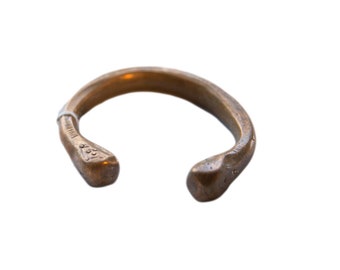 Antique African Copper Alloy Snake Cuff Bracelet