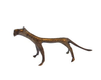 Vintage African Bronze Cheetah