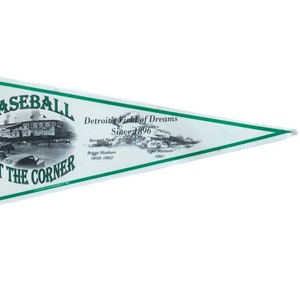 Baseball at the Corner Detroit&#39;s Field of Dreams Felt Flag Pennant