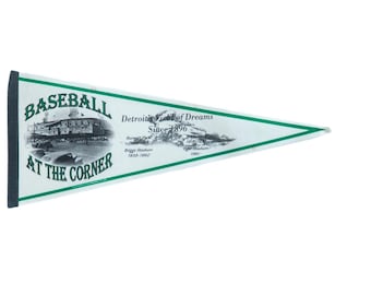 Baseball at the Corner Detroit's Field of Dreams Felt Flag Pennant