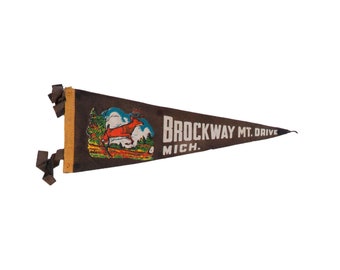 Brockway Mt. Drive Michigan Felt Flag Pennant