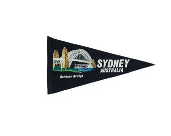 Double-sided Vintage Sydney Australia Felt Flag