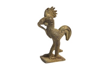 DISCOUNTED Vintage Dark Rooster Bronze Gold Weight