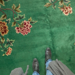 8x9.5 Vintage Nichols Art Deco Carpet