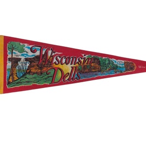 Wisconsin Dells Felt Flag Pennant