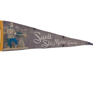 Sault Ste. Marie Canada Felt Flag Pennant