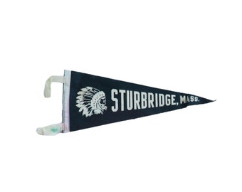 Vintage Sturbridge Massachusetts Felt Flag