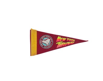 Vintage New York Thruway Felt Flag