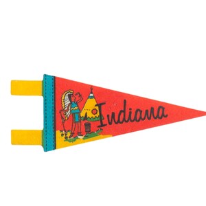 Vintage Indiana Felt Flag